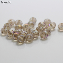 Isywaka Tender Rose AB Colors 4*6mm 50pcs Rondelle Austria faceted Crystal Glass Beads Loose Round Beads for Jewelry Making 2024 - buy cheap