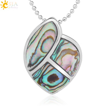 Csja colar com pingente de concha de abalone, colar azul, multicolor, de ostra, mãe de pérola, paua, esfregão, joia geométrica f995 2024 - compre barato