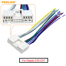 FEELDO 1PC Car CD Radio Audio Power Harness Cable Adapter For Mazda 2 3 5 6 8 Mazda CX5 CX7 #AM1238 2024 - buy cheap