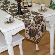 High Quality Luxury Velour Soft Flower Bronzing Retro Tea Dining Table Runner Flag Decorate for Home Restaurant Cabinet Cupboard 2024 - buy cheap