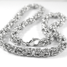 GOKADIMA 55cm long Stainless Steel Byzantine Chain Necklace Mens Jewelry 7mm wide,Necklace Fashion, Wholesale WN108 2024 - buy cheap