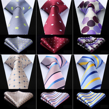 Men Tie Polka Dot 3.4" 100% Silk Wedding Jacquard Woven Pocket Square Necktie Pocket Square Handkerchief Set Suit #RD1 2024 - buy cheap