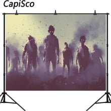 Capisco photography background horrible Ruins Zombie ash Halloween theme backdrop photo background studio camera fotografica 2024 - buy cheap