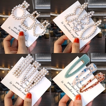 HOT 2019 Pearl Metal Women Hair Clip Fashion Pin Barrette Hairpin Hair Accessories Beauty Styling Tools Dropshipping New Arrival 2024 - buy cheap