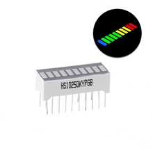 Pantalla de luz Led de barra, 10 segmentos, rojo, amarillo, verde y azul, circuitos integrados 2024 - compra barato