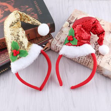 WYNLZQ sombrero de Navidad vinchas para niños adultos Festival Fiesta Año Nuevo accesorios diademas vacaciones Navidad decoración niños 2024 - compra barato