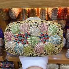 XIYUAN female Flower Crystal Clutch Evening Purse Bag Women Formal Dinner Multicolor Handbag Wedding Bridal small Purse handbags 2024 - buy cheap