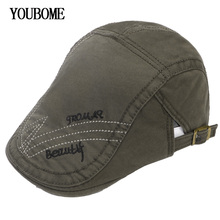 YOUBOME Brand Fashion Berets Hat Men Women Winter Hats for Men Male Visors Washed Cotton Gorras Cap Flat Newsboy Beret Hat Caps 2024 - buy cheap