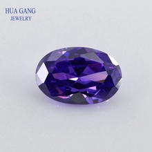 Size 2x3~18x25mm Oval Shape Cut 5A Violet CZ Stone Synthetic Gems Cubic Zirconia For Jewelry Wholesale Free Shipping 2024 - buy cheap