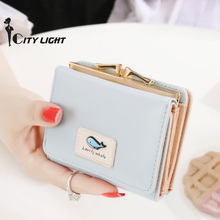 Fashion  Women wallet small three fold PU leather coin wallet mini size women purse brand designed female coin purse wallet 2024 - buy cheap