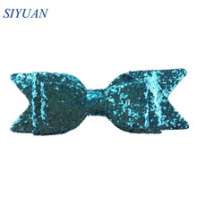 10pcs/lot 4.7'' Large Synthtic Leather Glitter Bow Three Layer Hairbow Kids Headwear Accessories HDJ121 2024 - buy cheap