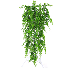 Artificial Plastic Persian Fern Tree Leaves Plastic Green Simulation Plant Fake Leaves Rattan Classic Home Decoration 2024 - buy cheap