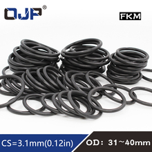 5PCS Fluorine rubber Ring Black FKM O ring Seal CS:3.1mm OD31/32/33/34/35/36/37/38/39/40mm Rubber O-Ring Seal Oil ORing Gasket 2024 - buy cheap