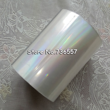 Holographic Foil Plain Transparent Foil Hot Stamping On Paper or Plastic 8cm x 120m/Lot DIY Package Box 2024 - buy cheap