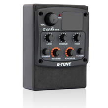 G-Tone GT-5 Acoustic Guitar Preamp Piezo Pickup 3-Band EQ Equalizer LCD Tuner with Chromatic tuner/Phase/Reverb&Chrous effects 2024 - buy cheap