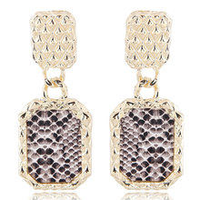 Kymyad brincos para mulheres, em ouro, forma de cobra geométrica, prateado, jóias da moda 2024 - compre barato