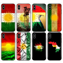 Capa de tpu preta para iphone, capa de silicone para iphone 5 visual 6 6s 7 8 plus x 10 xr xs 11 pro max kurdoan curdodisan bandeira 2024 - compre barato