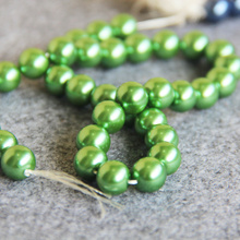 New beautiful 10mm Green Shell glass beads DIY gift for women girl loose beads 15inch 2pc/lot Jewelry making design Wholesale 2024 - buy cheap