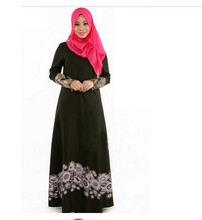 10 шт./лот Средний Восток Малайзия Индонезия Сингапур женщина мусульманский принт платье свободное осенне-зимнее платье 2024 - купить недорого