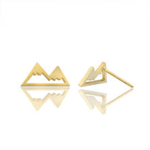 Stainless Steel Mountain Stud Earrings Fashion  korean Earrings High Quality Jewelry Punk Oorbellen Voor Vrouwen 2024 - buy cheap