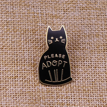 adopt cat enamel pin animal gift 2024 - buy cheap