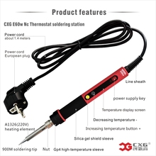 CXG 60W 90W 110W LED Digital Adjustable Electric Soldering Iron Constant temperature Soldering Station E90WT E110WT E60WT 2024 - buy cheap