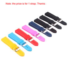 Buy 2 Get 10% OFF) Solid Watch Silicon Rubber 18mm 20mm 22mm 24mm  Multi Color Army Military watchbands Strap Bands Buckle 18mm 2024 - buy cheap