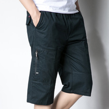 TECHOME-pantalones cortos informales para hombre, ropa de talla grande xl, xxl, sin cinturón, Cargo, algodón 2024 - compra barato