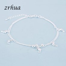 ZRHUA Genuine Fine 925 Sterling Silver Charming Jewelry Bracelet Bangles Women Fashion Accessories Factory Price Free Shipping 2024 - buy cheap