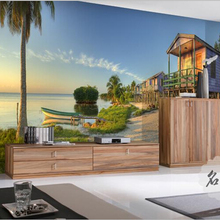 Atacado mediterrâneo 3d murais de parede foto mar casa paisagem paisagem murais de parede 3d fresco vinil papel de parede para sala estar 2024 - compre barato