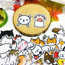 40 PCS Cartoon Stay cute cat Sticker Anime Icon Stickers Gifts for Children to Laptop Suitcase Guitar Fridge Bicycle Car toy 2024 - buy cheap