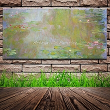 Hand Painted The Water Lilies Pond Claude Monet Oil Painting On Canvas Reproduction Famous Wall Picture For Room Home Decoration 2024 - buy cheap