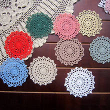 10pcs Cotton Lace Placemat Crochet Doily Place Mat Coffee Mug Table Mats Home Decor Pad 2024 - buy cheap