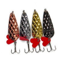 4PCS/Lot Fishing lures 4.5CM-9G-6# Hooks Spoon wobbler isca artificial hard bait fishing tackle Swimbait tackle all depth 2024 - buy cheap