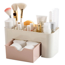 Pink Blue Green Plastic Makeup Organizer Make Up Brush Storage box with Drawer Cotton Swabs Stick Storage case escritori 2024 - buy cheap