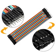 UXCELL Hot 40Pin Header Rainbow Color Flat Ribbon Cable Idc Wire 1.3mm DIY for FC IDC 2.54mm Spacing Pin Connector 160mm-510mm 2024 - buy cheap