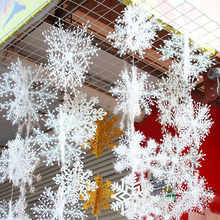 Decoración clásica de Navidad para el hogar, adornos de árbol de Navidad de copo de nieve blanco encantador, gran oferta, 30 Uds. 2024 - compra barato