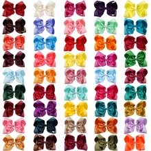 60 Color 8'' Large Hair Bows Combinations Wholesale Hair Clips One Piece Of Each Color In A Bag Hair Accessories 2024 - buy cheap