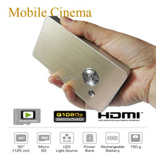 Pocket Cinema HD 1080P Mini Mobile Portable Pico Vedio Led Projector Proyector Battery Power Bank with HDMI  TF AV Slot 2024 - купить недорого