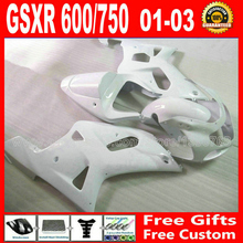 7 gift  fairing set for beautiful all flat white SUZUKI GSXR 600 750 2001 2002 2003 K1 #TBJ GSX R600 R750 01-03 2024 - buy cheap