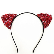 Diademas parpadeantes para niña, banda para el pelo con lentejuelas, orejas de gato, accesorios para el cabello para mujer de fiesta 2024 - compra barato