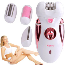 Depilador elétrico 4 em 1 ferramenta de remoção de pelos, depilador recarregável feminino, depilador para mulheres, dispositivo de cuidados com a pele do pé 2024 - compre barato