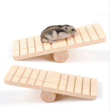 1Pc Hamster Seesaw Mini Wooden Seesaw Pet Toy Wooden Hamster Toys Gerbil Wooden Ladder Rat Mouse Exercise Playing Climbing Toy 2024 - buy cheap
