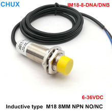 Индуктивный датчик приближения NPN 8 мм датчик приближения M18 цилиндр NO/NC DC 3 провода Индуктивный датчик s 2024 - купить недорого