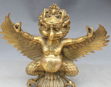 RHS0011     11" Chinese Tibetan Buddhism Bronze Winged Garuda Bird God Tantra Buddha Statue 2024 - buy cheap