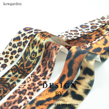 Kewgarden 25 mm 1" Leopard Print Satin Ribbons  Handmade Tape DIY Bowknot Velvet Ribbon Riband 5 Yards 2024 - buy cheap