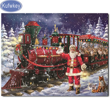 3d diy,Diamond Painting Cross-Stitch,Full,round,square Diamond Embroidery santa claus train Diamond Mosaic pattern,rhinestone 5d 2024 - buy cheap