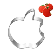 Christmas Apple Cookie Cutter Stainless Steel Cut Fruit Candy Biscuit Mold Cooking Tools Metal Cutters Mould Cake Cookie Stamp 2024 - buy cheap