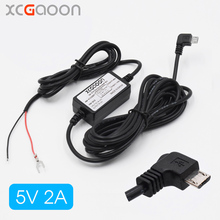 XCGaoon-módulo convertidor de CC para coche, entrada 12V 24V, salida 5V 2A con Cable micro USB (curvado derecho), protección de bajo voltaje, longitud 3,5 m 2024 - compra barato