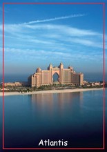 Прямоугольные жесткие магниты 78*54 мм ОАЭ Дубай Atlantis фото магнит 20139 купить сувениры 2024 - купить недорого